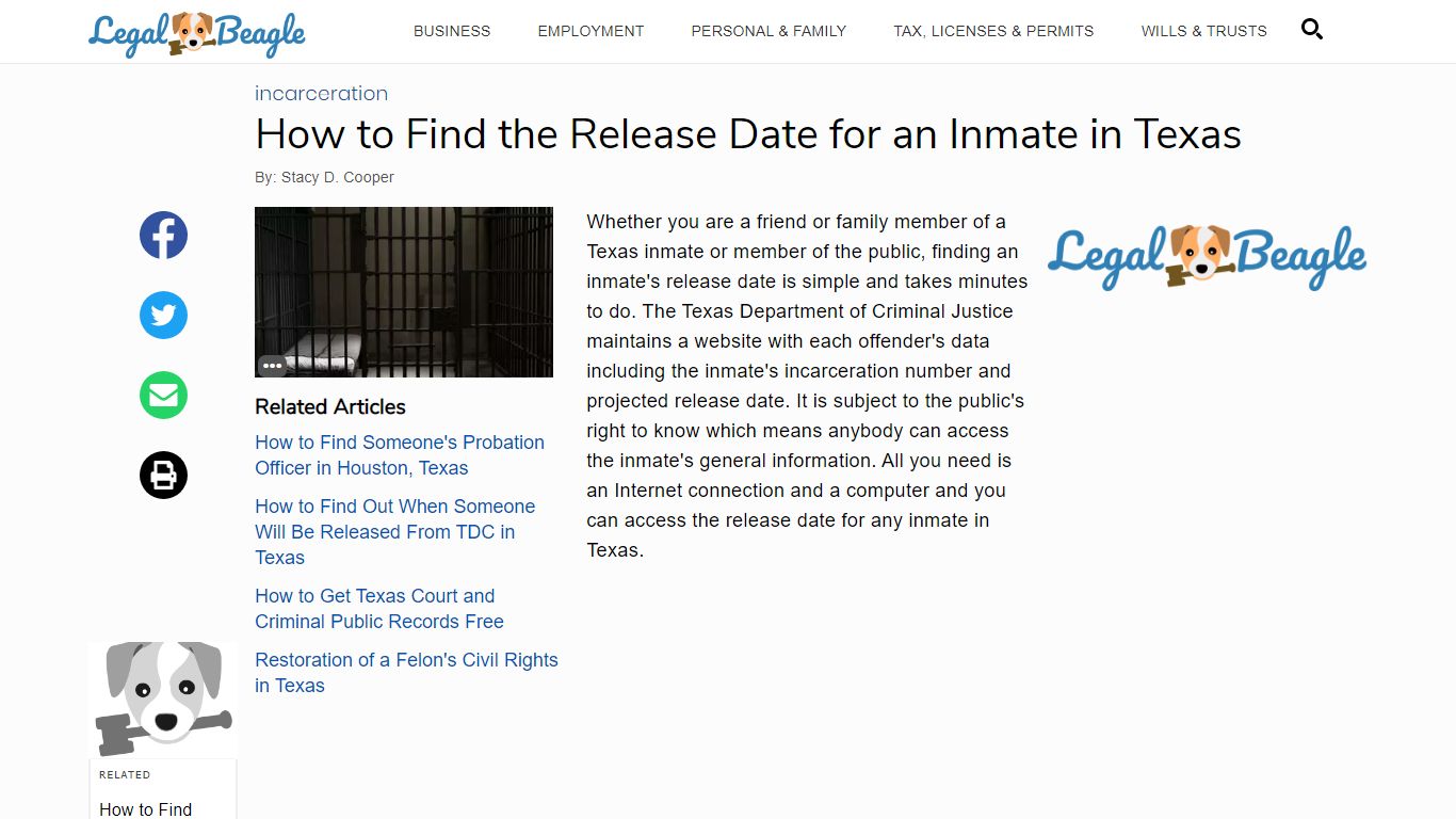 How to Find the Release Date for an Inmate in Texas